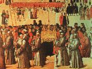 BELLINI, Gentile Procession in the Piazza di San Marco oil on canvas